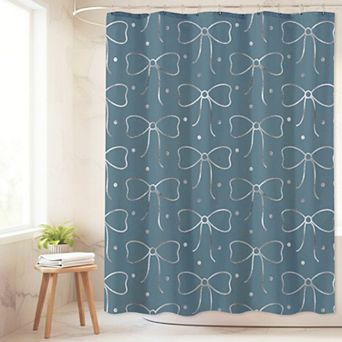Popular Bath Polka Bows Shower Curtain