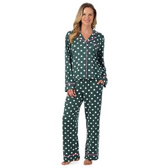 Women's Beauty Sleep Social Halloween Cozy Long Sleeve Pajama Top & Pajama Bottoms Set
