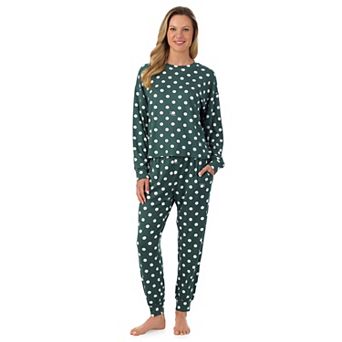 Women's Beauty Sleep Social Halloween Cozy Long Sleeve Pajama Top & Pajama Joggers Set