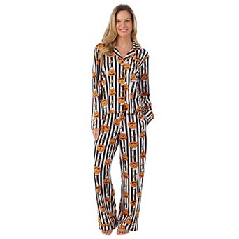 Women's Beauty Sleep Social Peanuts Halloween 2 pc Pajama Top & Pajama Bottoms Set