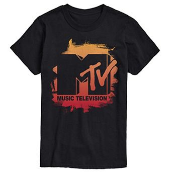 Big & Tall MTV Logo Oversized Distressed Graphic Tee
