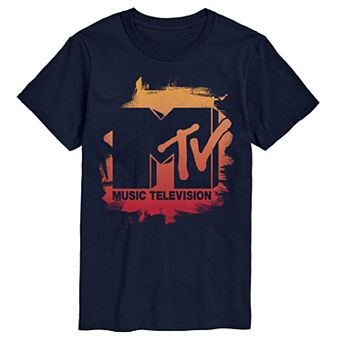 Big & Tall MTV Logo Oversized Distressed Graphic Tee