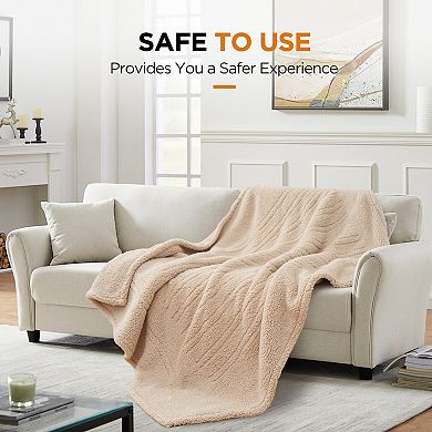Westinghouse Heated Sherpa Throw Blanket
