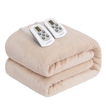 Westinghouse Heated Flannel Throw Blanket