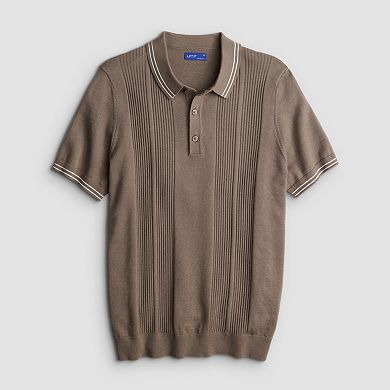 Men's Apt. 9 Textured Stitch Short Sleeve Sweater Polo