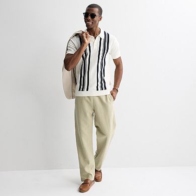 Men's Apt. 9® Short Sleeve Striped Sweater Polo