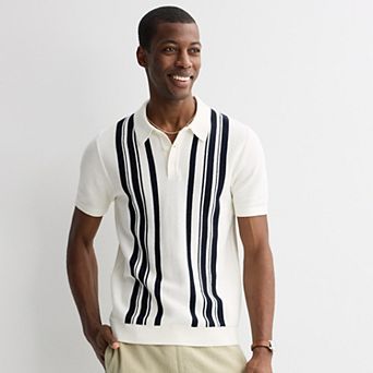 Men's Apt. 9® Short Sleeve Striped Sweater Polo