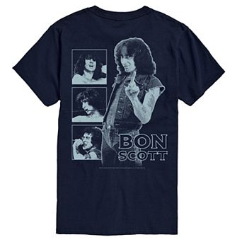 Men's Bon Scott Collage Oversized Distressed Graphic Tee