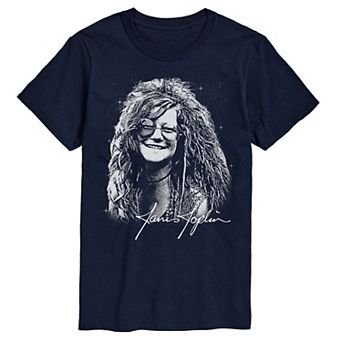 Men's Janis Joplin Oversized Distressed Graphic Tee