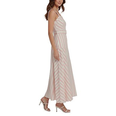Women's Maison Tara Stripe Belted Midi Dress