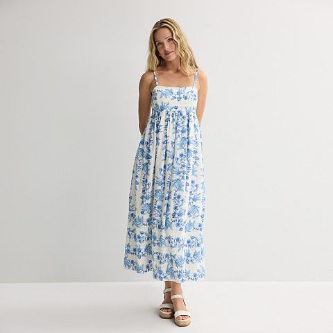 Женские платья Maison Women's Maison Tara Floral Print Babydoll Midi Dress