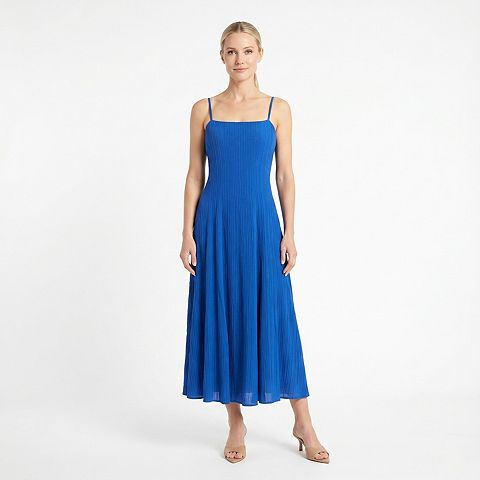 Женские платья Maison Women's Maison Tara Stripe Texture Fit & Flare Midi Dress