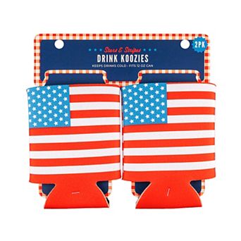 2 pk 4th of July Drink Koozies