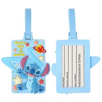 Jacmel Disney Stitch Light Blue Tropical Luggage Tag 2-pc. Set