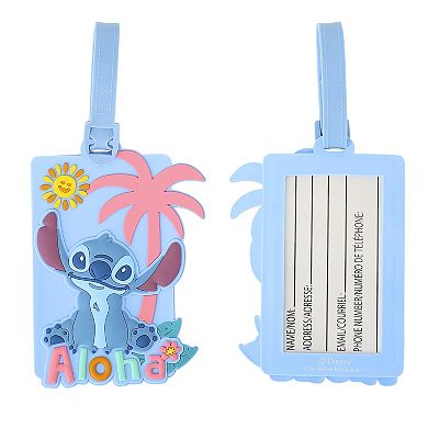 Jacmel Disney Stitch Light Blue Tropical Luggage Tag 2-pc. Set