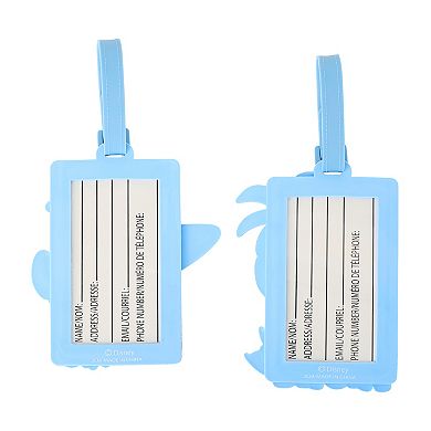 Jacmel Disney Stitch Light Blue Tropical Luggage Tag 2-pc. Set