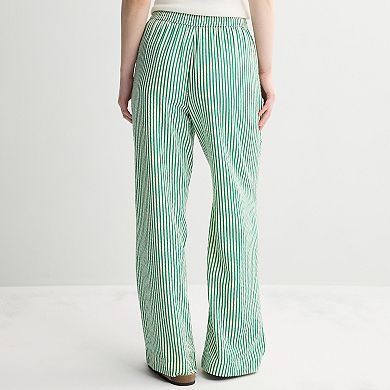 Juniors' SO® Mid-Rise Drapey Seersucker Pants