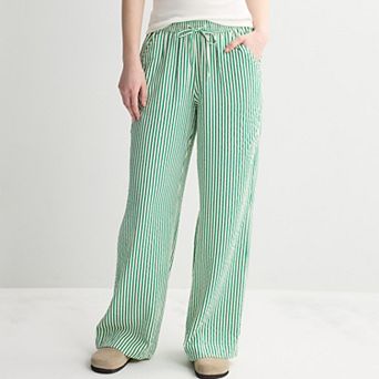 Juniors' SO® Mid-Rise Drapey Seersucker Pants