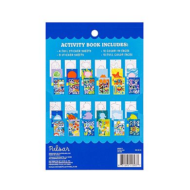 Pulsar Product Ocean Edition Silly Sticker Face Activity Book
