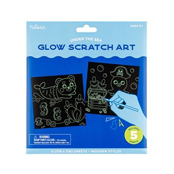 Pulsar Under The Sea Glow Scratch Art 5 pc Set