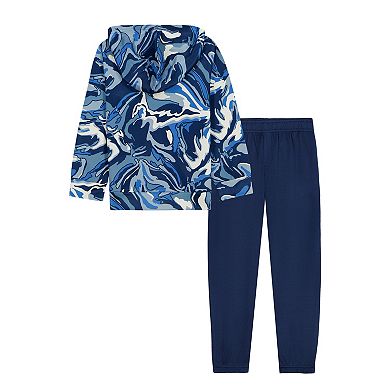 Boys 4-7 Under Armour Blue Marble Hoodie & Pants Set