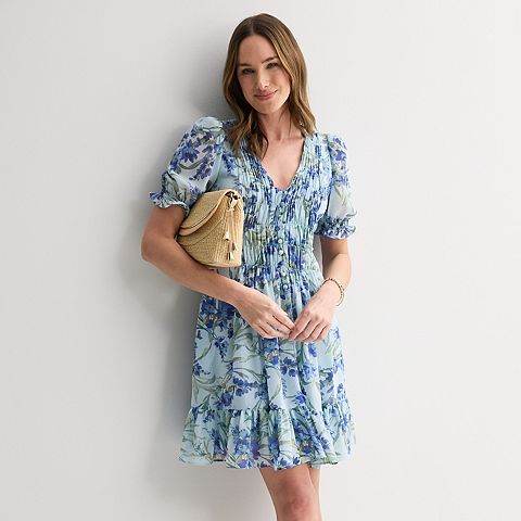Женские платья Taylor Women's Taylor Floral A-Line Mini Dress