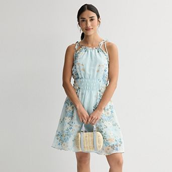 Women's Taylor Floral Halter Mini Dress