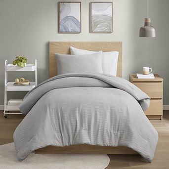 510 Design Evan Solid Textured All-Season Comforter Set with Shams
