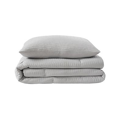 510 Design Evan Solid Textured All-Season Comforter Set with Shams