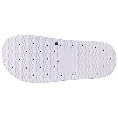 Elli by Capelli Kids Rainbow Smiley Print Platform Slide Sandals