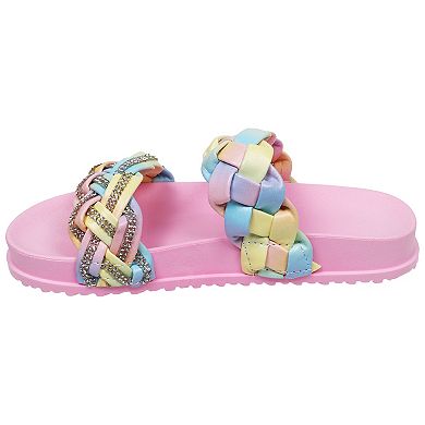 Elli by Capelli Kids Braided Strap Fashion Slides