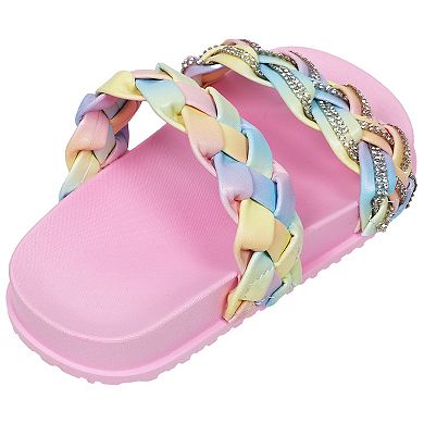 Elli by Capelli Kids Braided Strap Fashion Slides