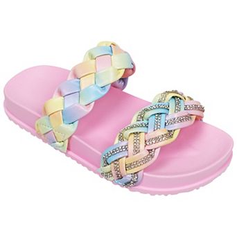 Elli by Capelli Kids Braided Strap Fashion Slides
