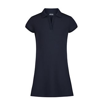 Girls 4-18 IZOD Polo Dress with Rib Johnny Collar in Regular & Plus Size