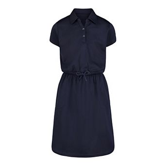 Girls 4-16 IZOD Short Sleeve Performance Dress with Drawstring Waist