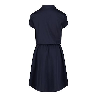 Girls 4-16 IZOD Short Sleeve Performance Dress with Drawstring Waist