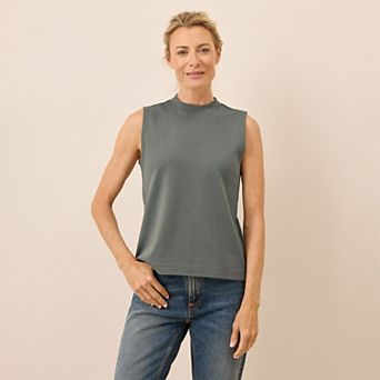 Airplane Mock Neck Shell Made With Organic Cotton