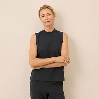 Airplane Mock Neck Shell Made With Organic Cotton