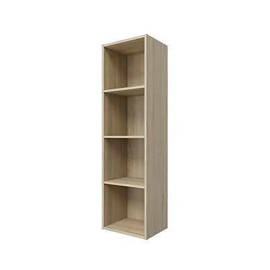 41.81 in. Tall Wood 4-Shelf Etagere Bookcase