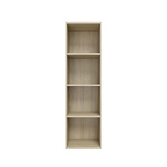 41.81 in Tall Wood 4-Shelf Etagere Bookcase