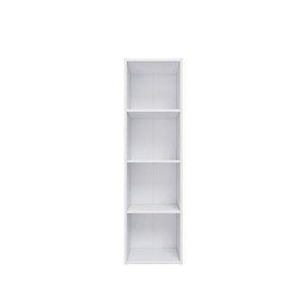 41.81 in Tall Wood 4-Shelf Etagere Bookcase
