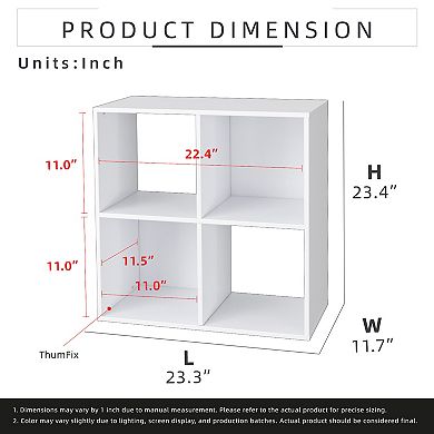 23.46 in. Tall Wood 3-Shelf Etagere Bookcase