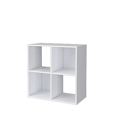 23.46 in. Tall Wood 3-Shelf Etagere Bookcase