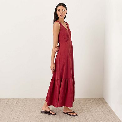 Organic Cotton Coastal Double Gauze Beach To Brunch Dress