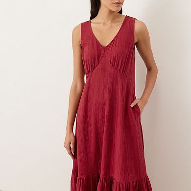 Organic Cotton Coastal Double Gauze Beach To Brunch Dress