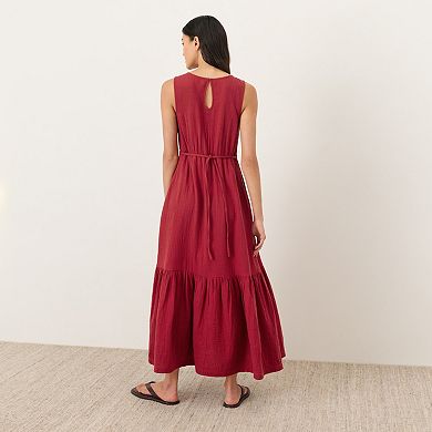 Organic Cotton Coastal Double Gauze Beach To Brunch Dress