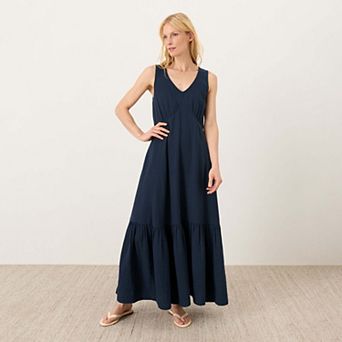 Organic Cotton Coastal Double Gauze Beach To Brunch Dress