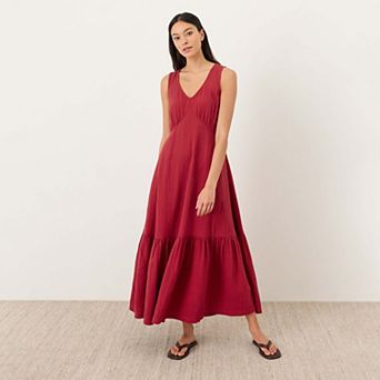 Organic Cotton Coastal Double Gauze Beach To Brunch Dress