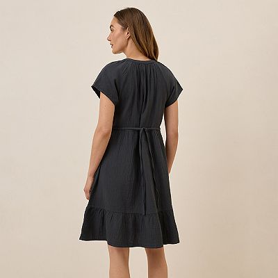 drop waist gauze dress Captiva Drop-waist Cotton Gauze Dress FINAL SALE (No Returns) main image 0
