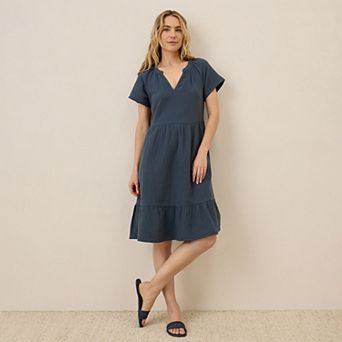 Coastal Double Gauze Breezy Dress Made With Organic Cotton
